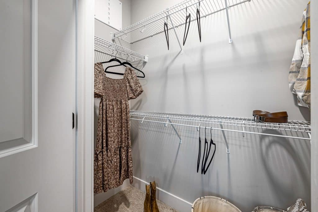 Closet with racks